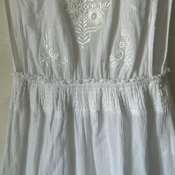 Minkpink maxi white embroidered dress coverup boho beach bridal vacation size s - Picture 5 of 10